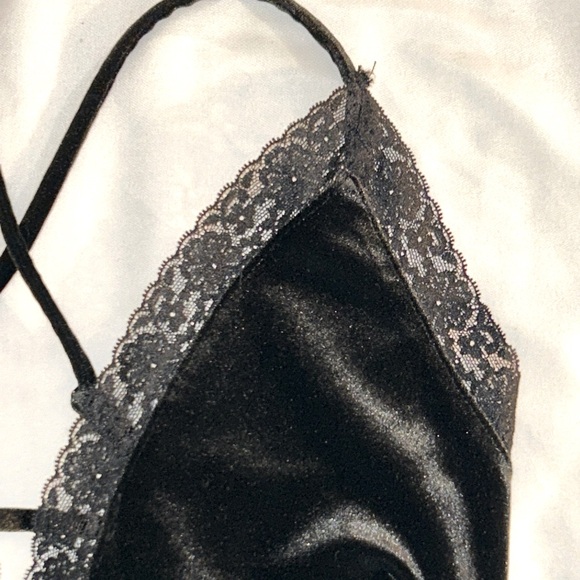 Forever 21 Black Velvet Bodysuit - Picture 3 of 7